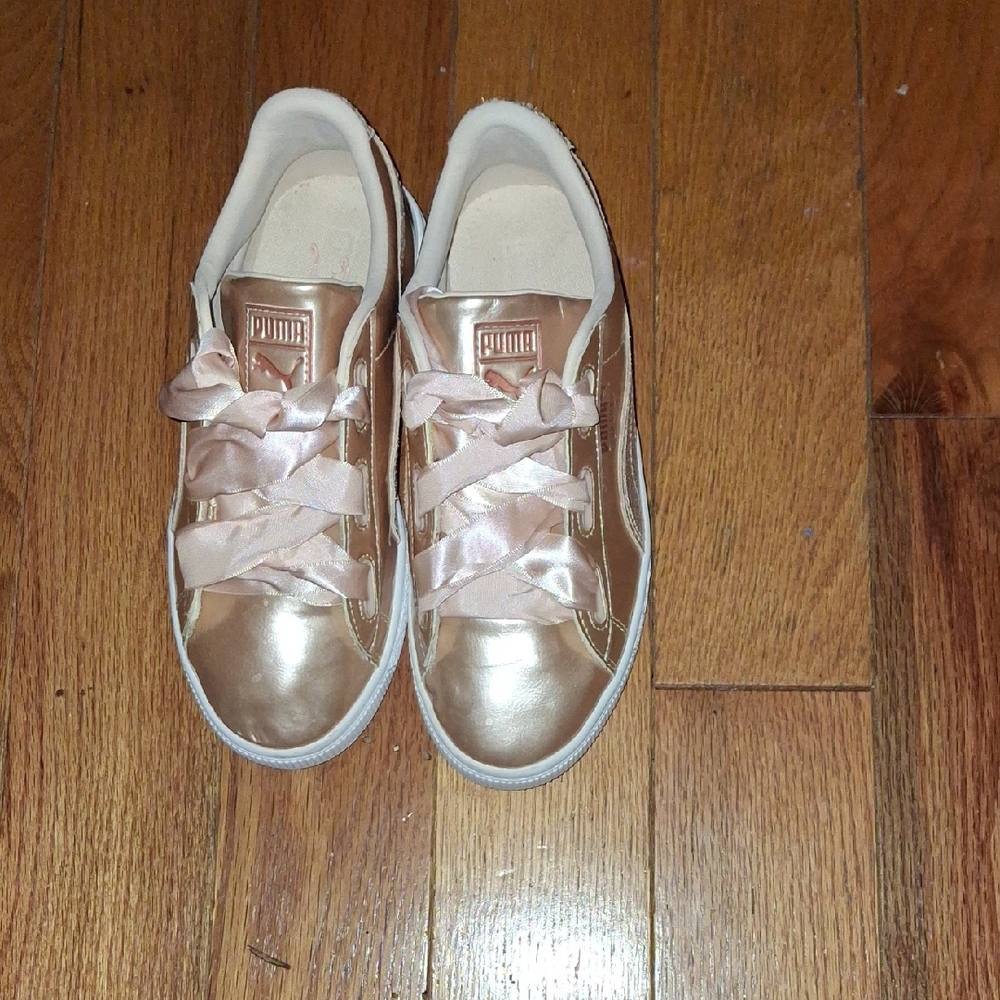 Puma Kids Shiny Gold Sneakers